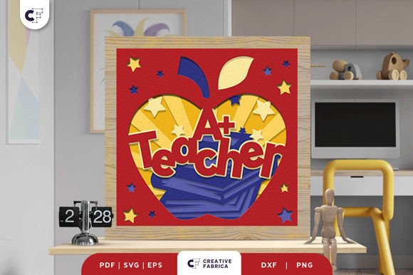 A Teacher 3D Shadow Box SVG: An Embroidery Review