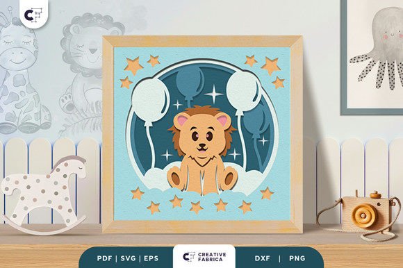 Baby Lion 3D SVG: Shadow Box Papercut Review