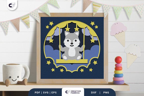 Baby Wolf 3D SVG: Shadow Box Paper Cut Review