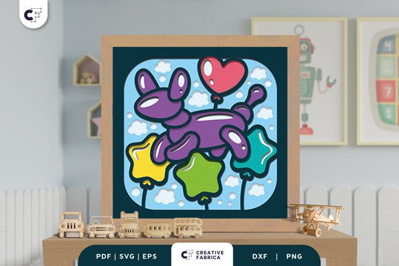 Balloon Dog 3D SVG for Baby Brand Design