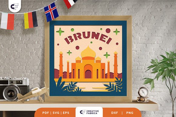 Brunei Landmark 3D SVG: Cultural Depth for Countries Branding