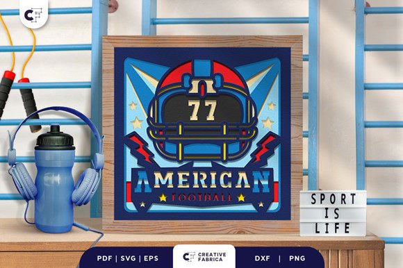 Football 3D SVG: Sports Shadow Box Asset Review