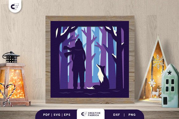 Girl and a Fox in Winter Forest 3D SVG Review for Real Embroidery Projects