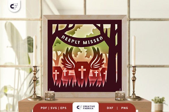 Graveyard Memorial Shadow Box 3D SVG Review