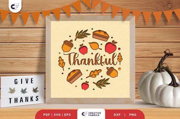 Thanksgiving 3D SVG Shadow Box for Brand Storytelling
