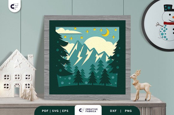 Winter Pine Forest 3D Shadow Box Papercut β A Review for Real Crafters and Handmade Sellers